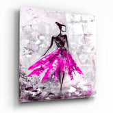 Woman (Pink) Glass Wall Art.